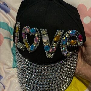 Black Studded Baseball Cap